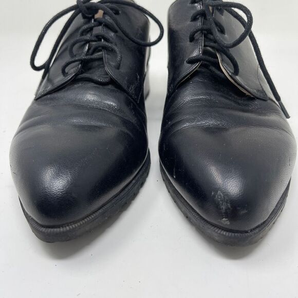 Nine West Women's Lilianne Dress Oxfords Pointed Toe Lace Up Shoes Black 7.5M - Picture 3 of 11